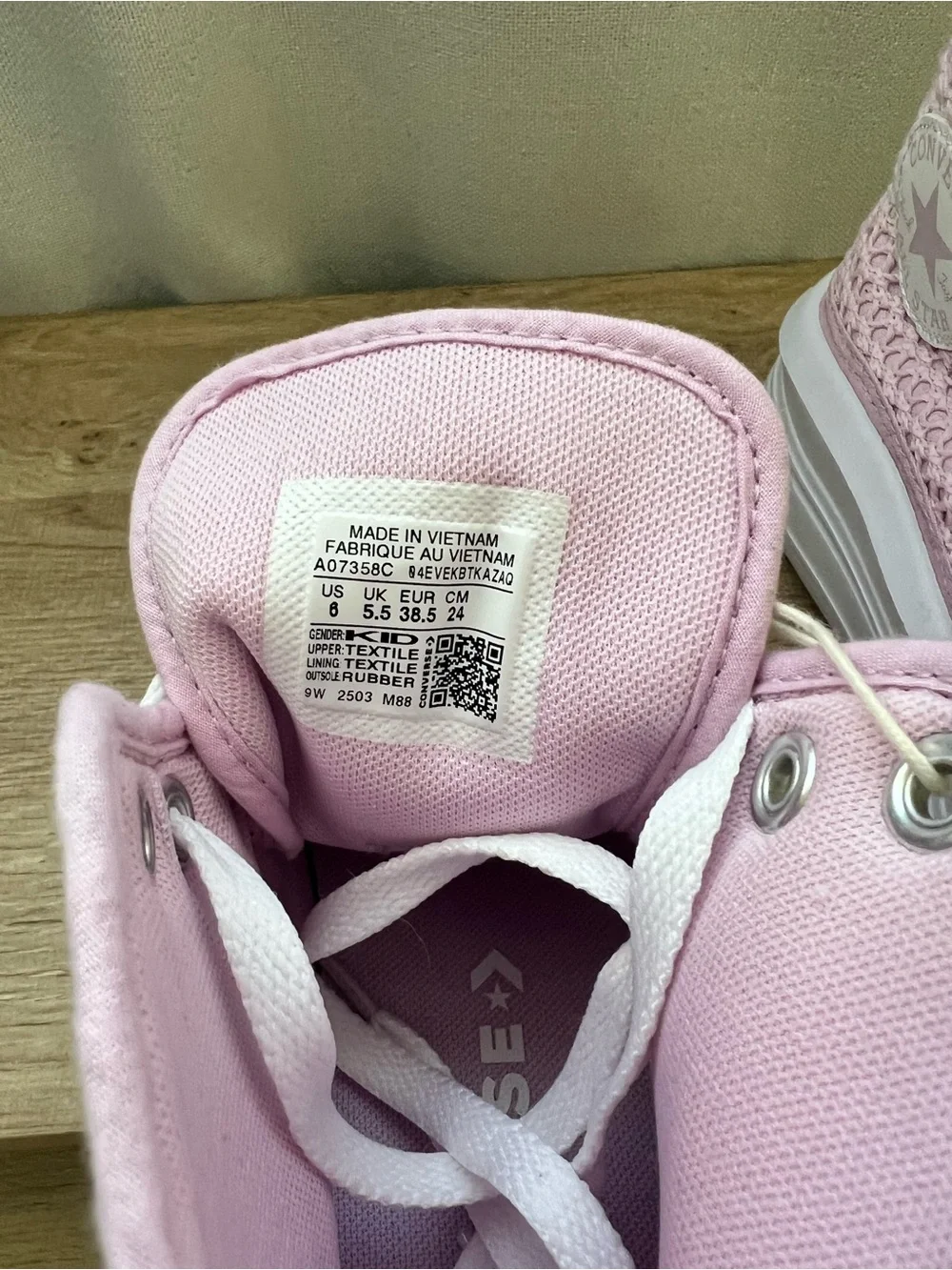 Converse Pink High-Top Kids Sneakers